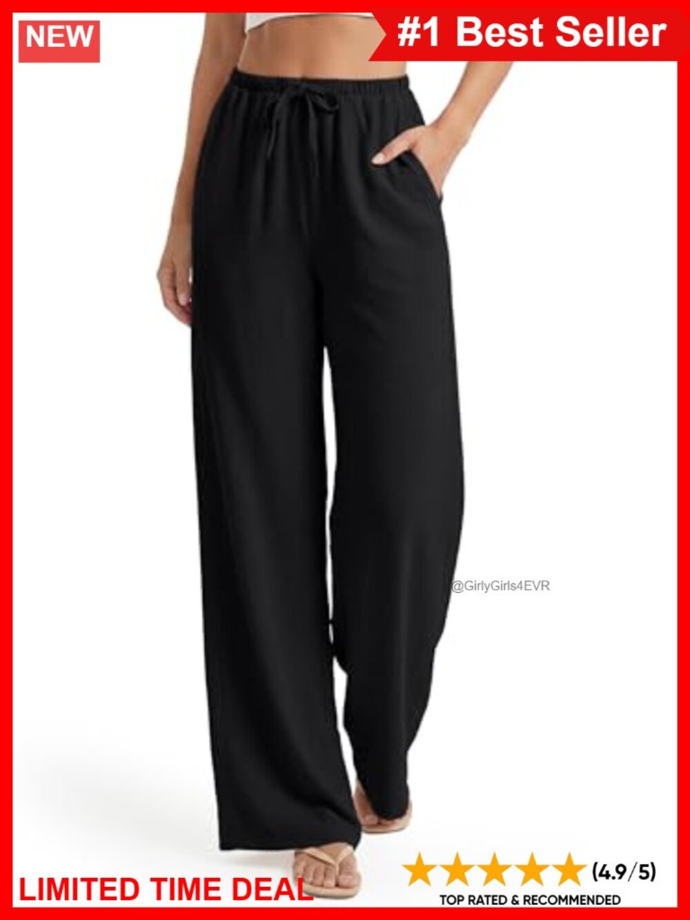 Tall Women's Wide Leg Palazzo Pants 32/34/36 Inseam Flowy Summer